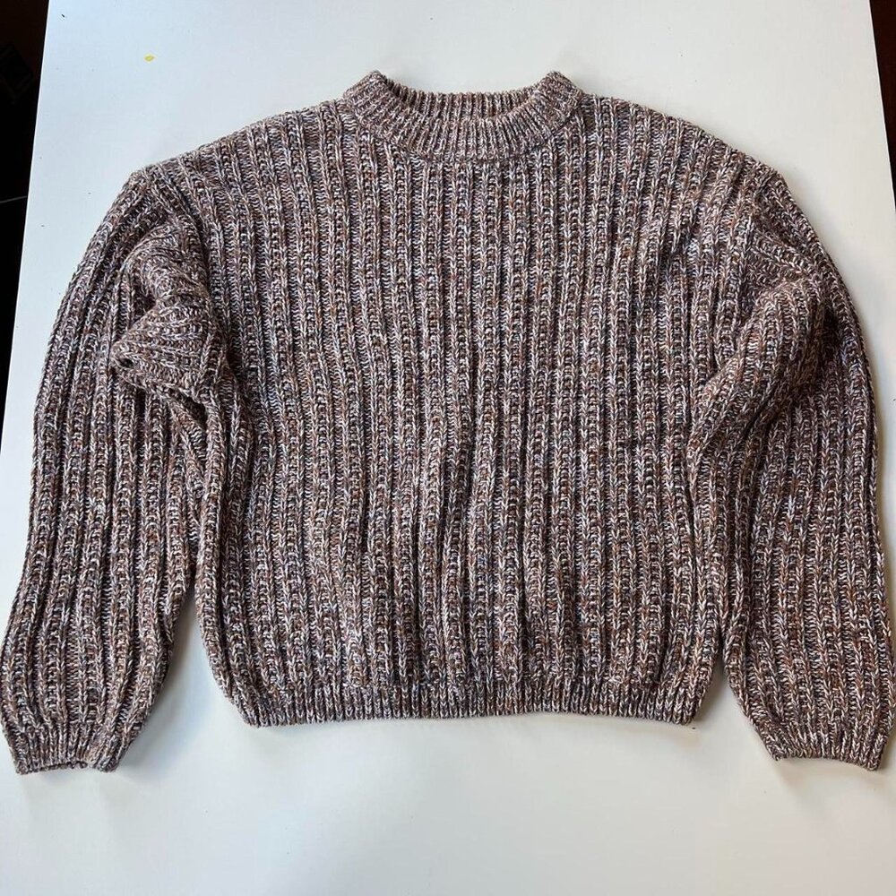 Universal Thread Brown and Gray Heathered Oversized Sweater size Small
